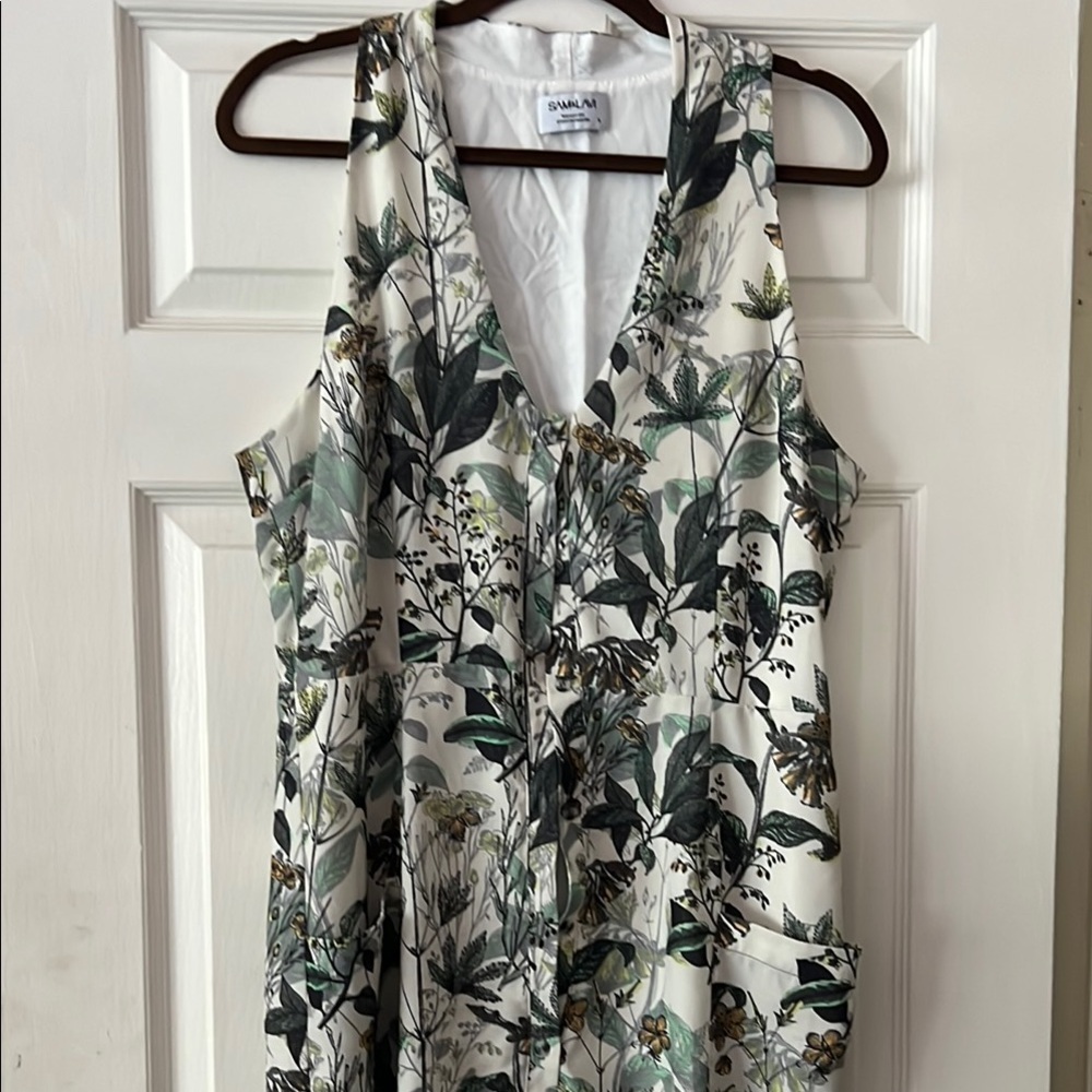 SAM & LAVI Green and White Dress